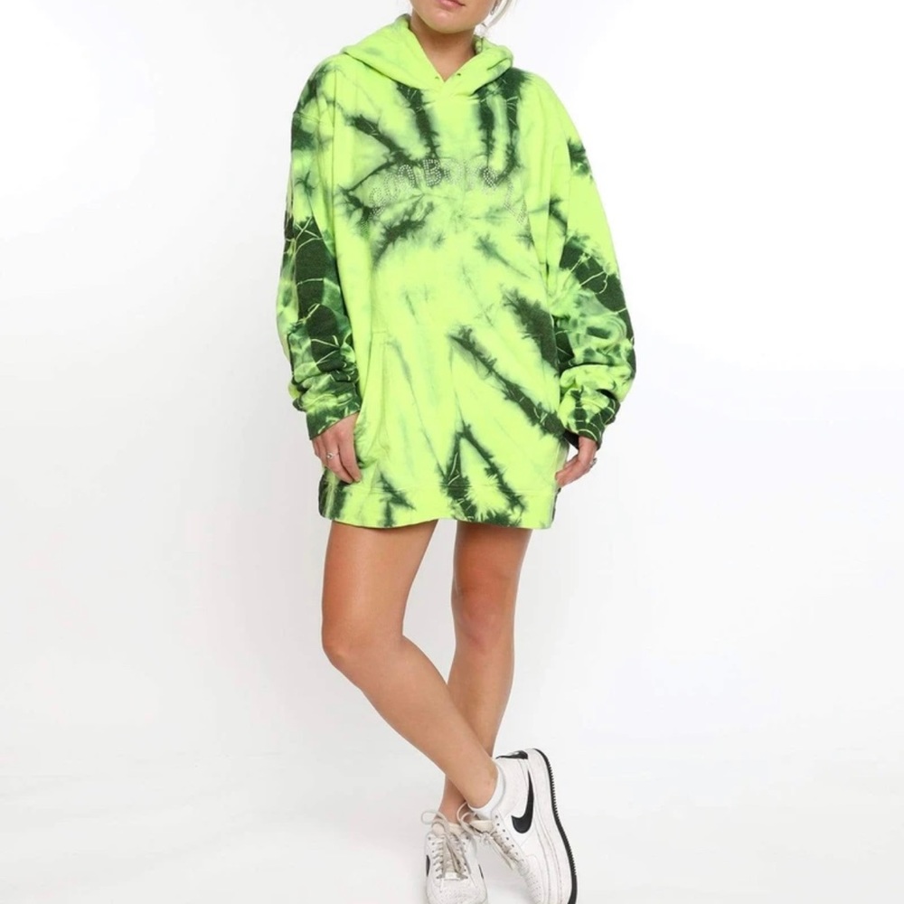 Boys lie yellow and black tie dye hoodie